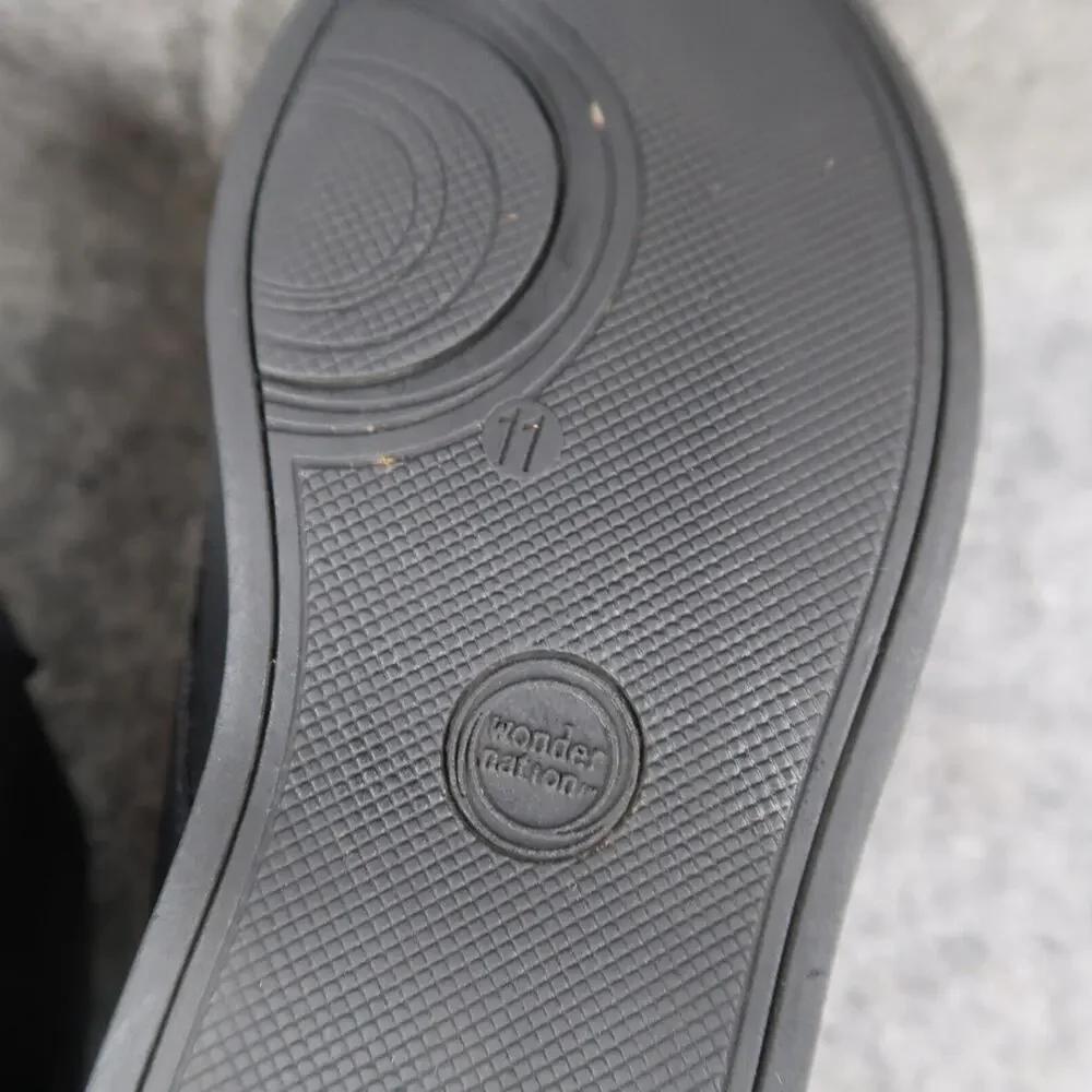Wonder Nation Shoes Toddler Boys 11 Oxford Classic Black Easy On Strap Formal